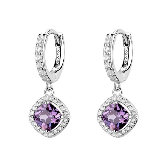 Earrings Brosway Woman FANCY MAGIC PURPLE in Silver Cubic Zirconia FMP125 - FMP125